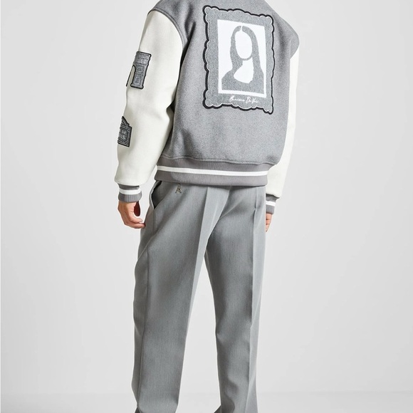 Gray and White Varsity Jacket - Picture 9 of 13